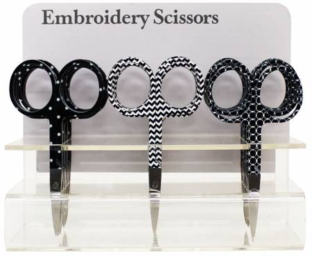 Embroidery Scissor Black and White Pattern