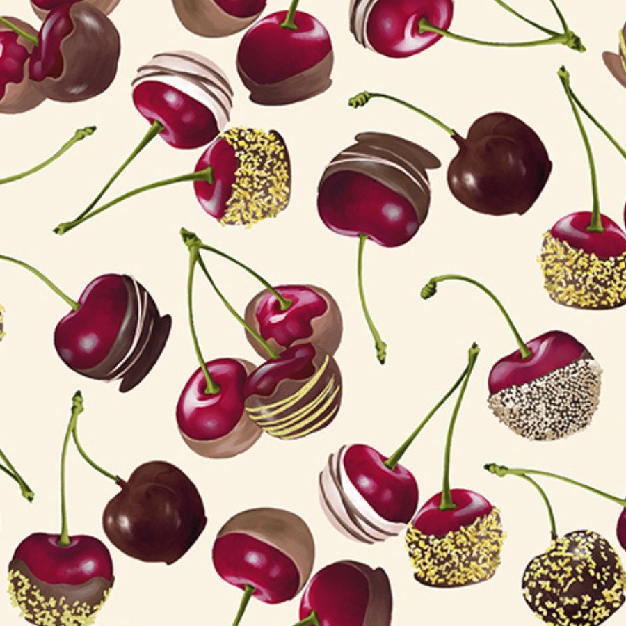 Chocolate Cherries Cream  ( Chocolicious )  Red Cherries  ( Style 09850 )