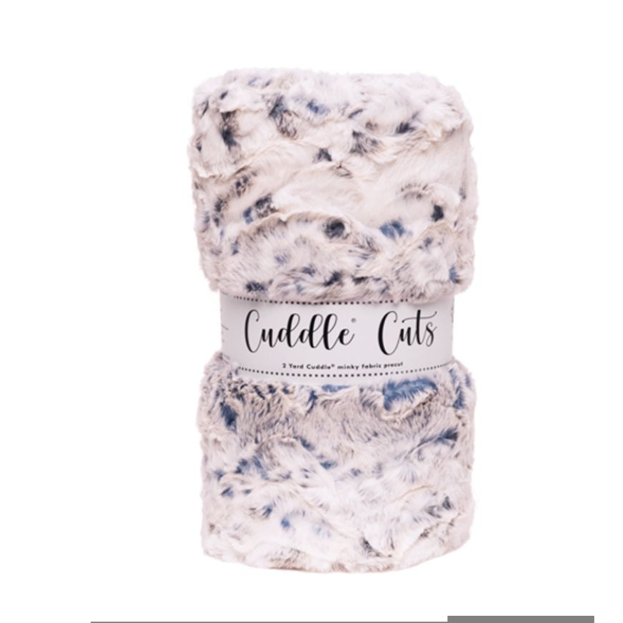 2 Yard Cut Luxe Cuddle SNOWYOWL NAVY