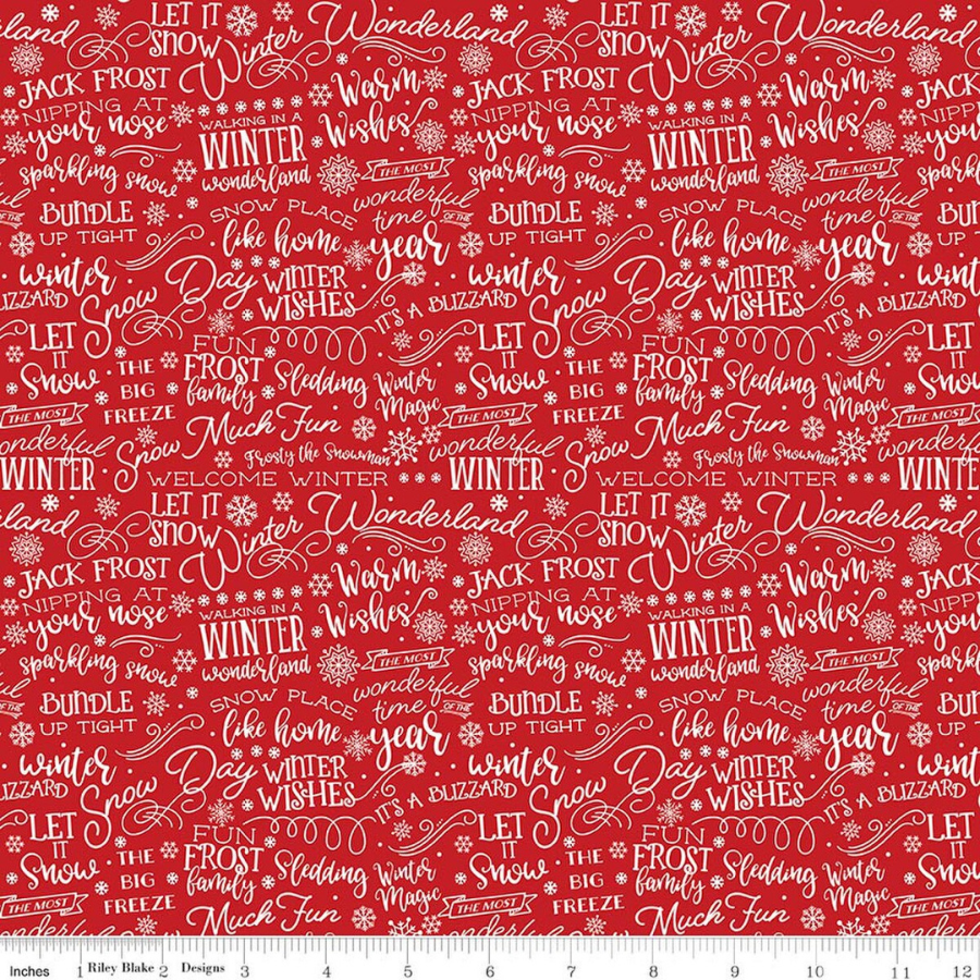 A Perfect Winter Text Red