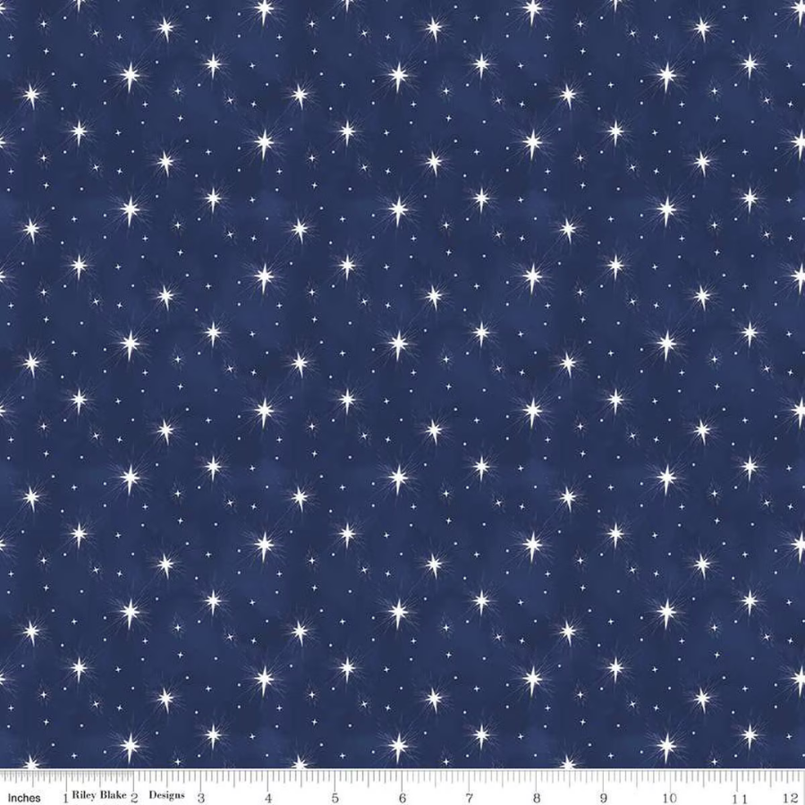 Come Let Us Adore Him Stars Navy
