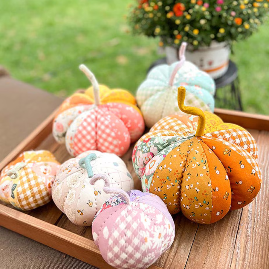 Fabric Pumpkins Pattern And Fabric Kit By Minki Kim