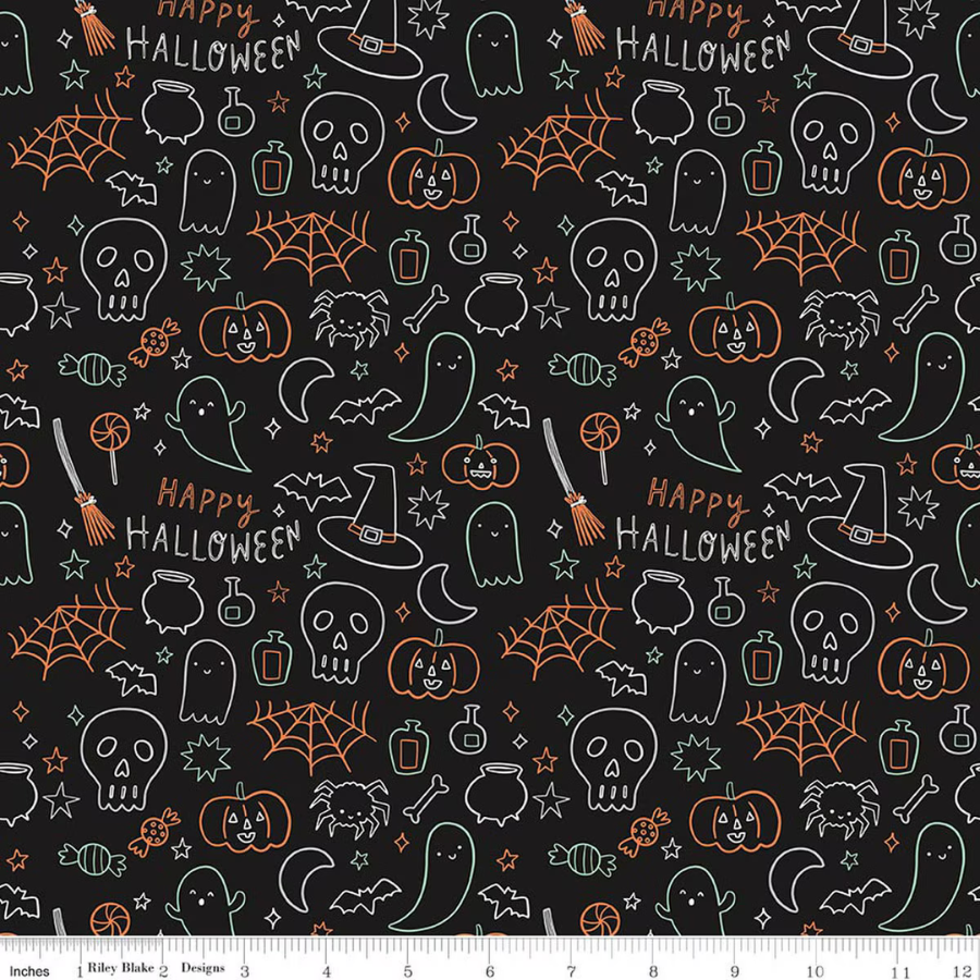 Frank and Friends Halloween Icons Black