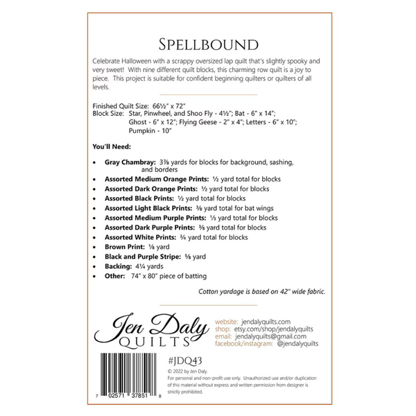 Jen Daly Quilts Spellbound Quilt Pattern