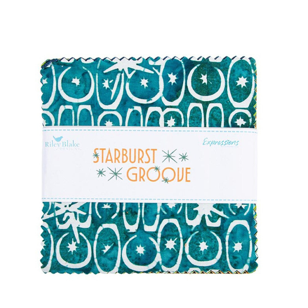 Batiks Starburst Groove 5 Inch Stacker, 42 Pcs.