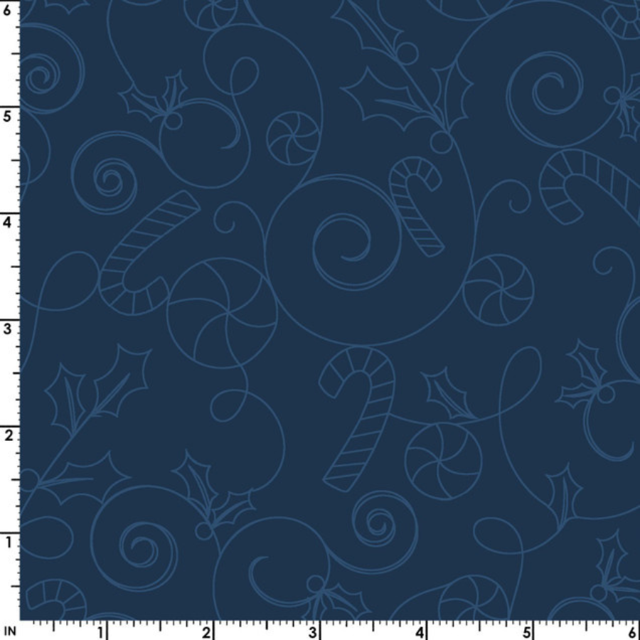 CUP of CHEER    MAS10209-N   Dark Blue  Holly & Candy Cane