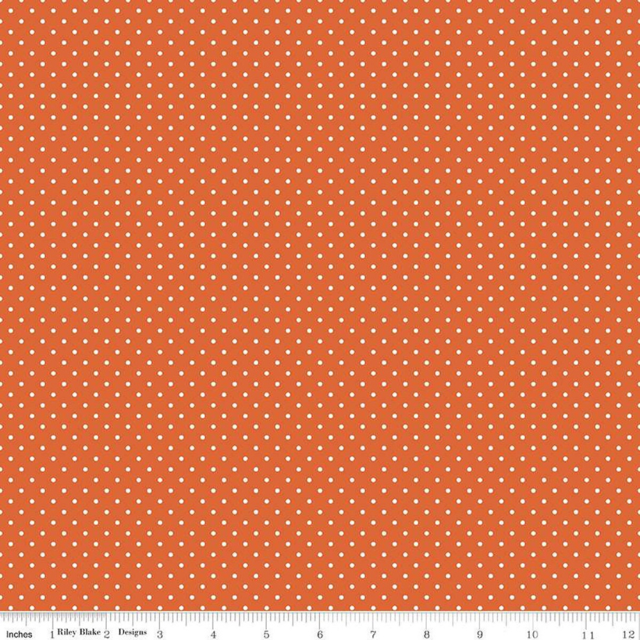 Swiss Dot Autumn Orange