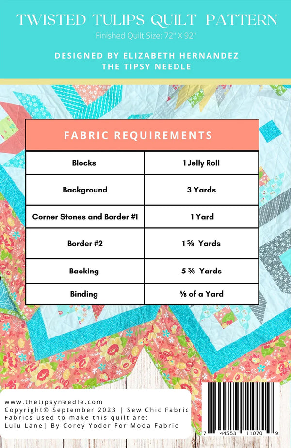 Twisted Tulips Printed Pattern TTN-130