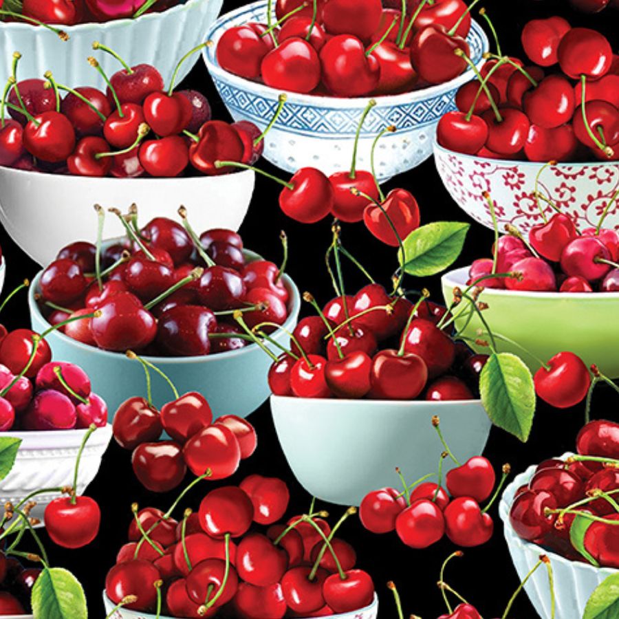 Bowl of Cherries Black  ( Cherrie Hill )