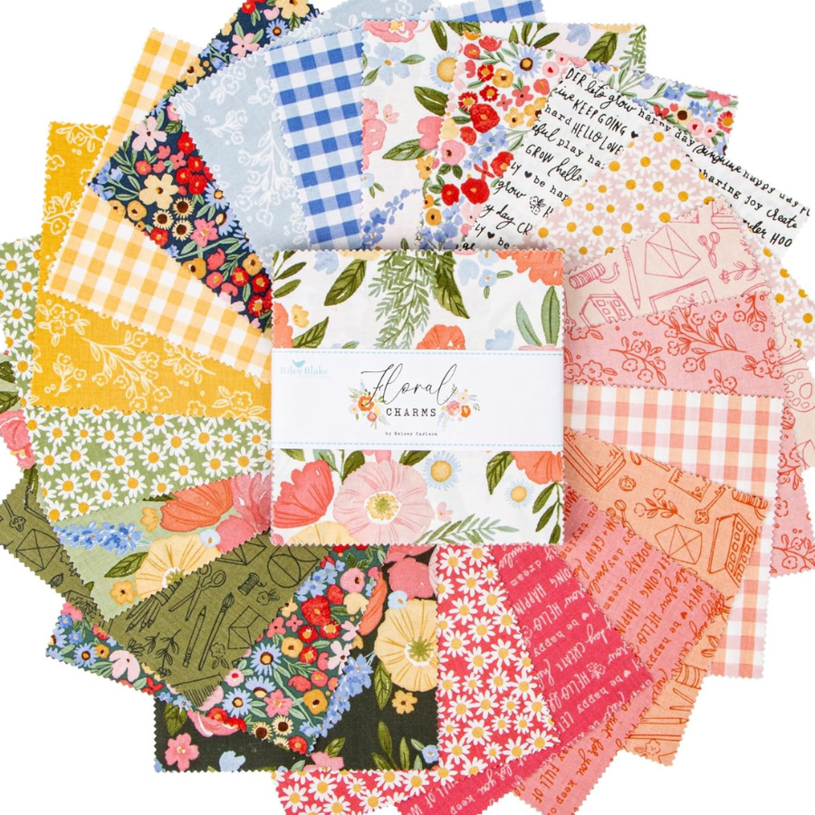 Floral Charms 5 Inch Stacker, 42 Pcs.