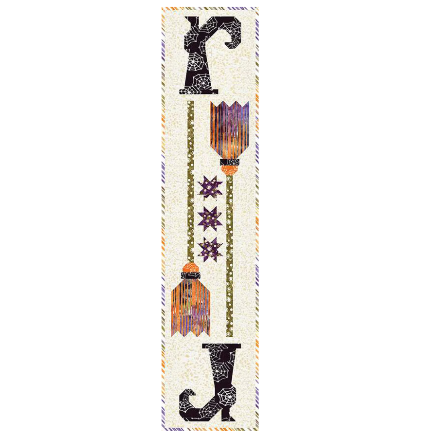 #833 New Wheels table runner using Expressions Batiks Kit Sandy Gervais